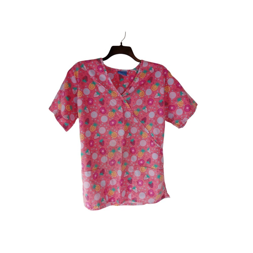 Lot of 2 Carol's Scrubs, The Scrubs  Co Women's Size Large  V-Neck Top - Picture 2 of 15